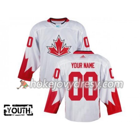 Dětské Hokejový Dres Kanada Personalizované Světový pohár v ledním hokeji 2016 Bílá